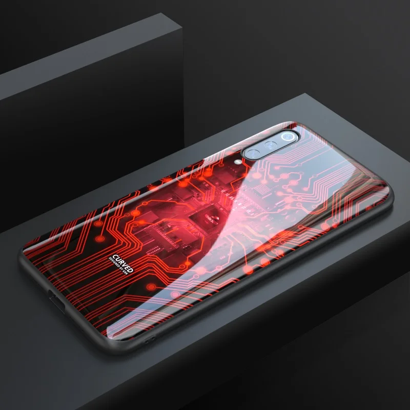 GKK, Роскошный чехол для Xiaomi Mi 9, чехол, противоударный, закругленный, закаленное стекло, мягкий край, TPU, чехол для Xiaomi Mi 9, чехол, Coque Funda