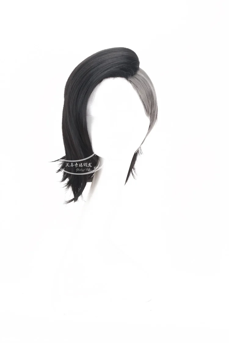 short wig Японское аниме Токийский Гуль косплей парик короткий длинный смешанный цвет ролевые игры парик Хэллоуин - Цвет: short wig