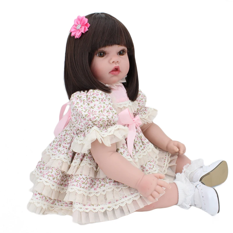 Силиконовая виниловая кукла для новорожденных 55 см | Игрушки и хобби