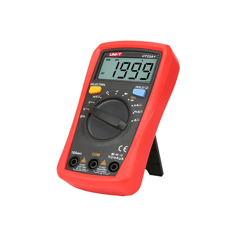 UNI T UT33A + Карманный цифровой мультиметр Подсветка ЖК дисплей AC DC Вольтметр