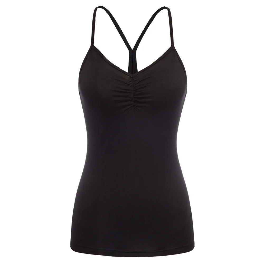 Майка с v образным вырезом топы на бретелях тянущаяся Повседневная летняя