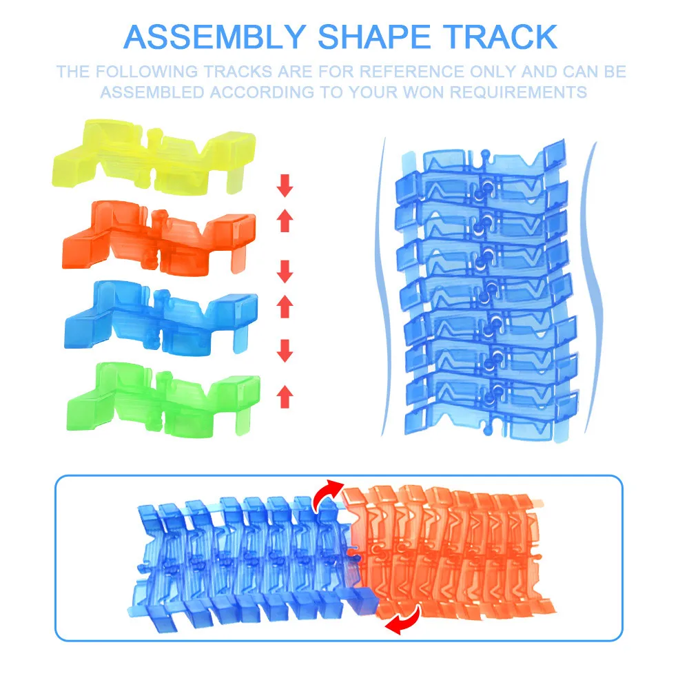 Светящийся в темноте гоночный автомобиль трек светодиодный модель автомобиля