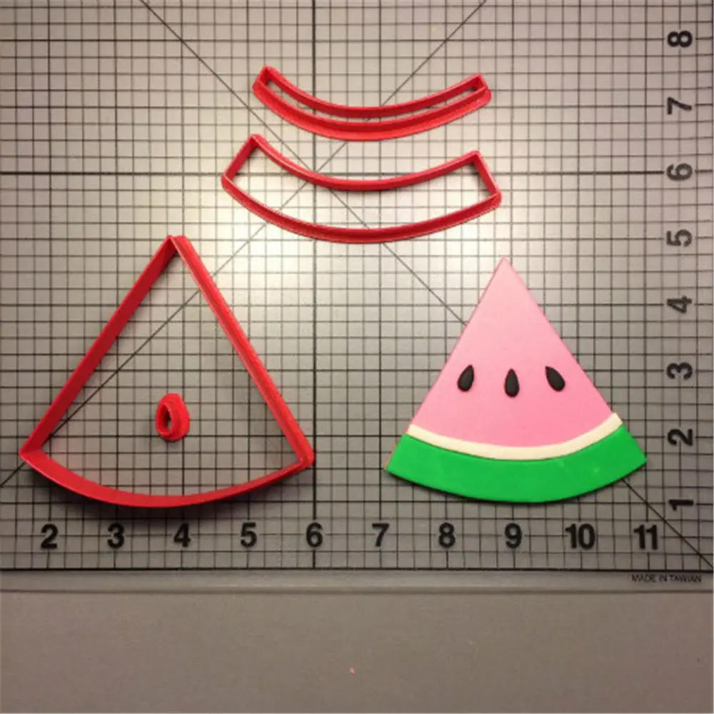 Набор инструментов для украшения торта с 3D-принтом LUC фруктов арбуза печенья на