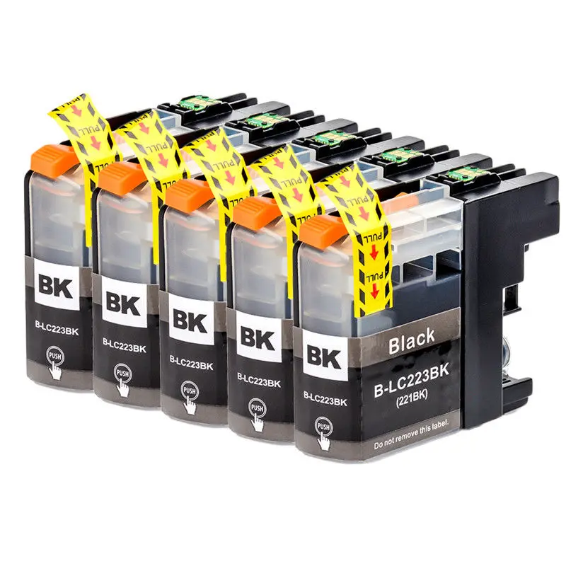 5 черных чернил LC223 совместимый для Brother MFC J480DW J4420DW J5320DW DCP J4120DW J562DW
