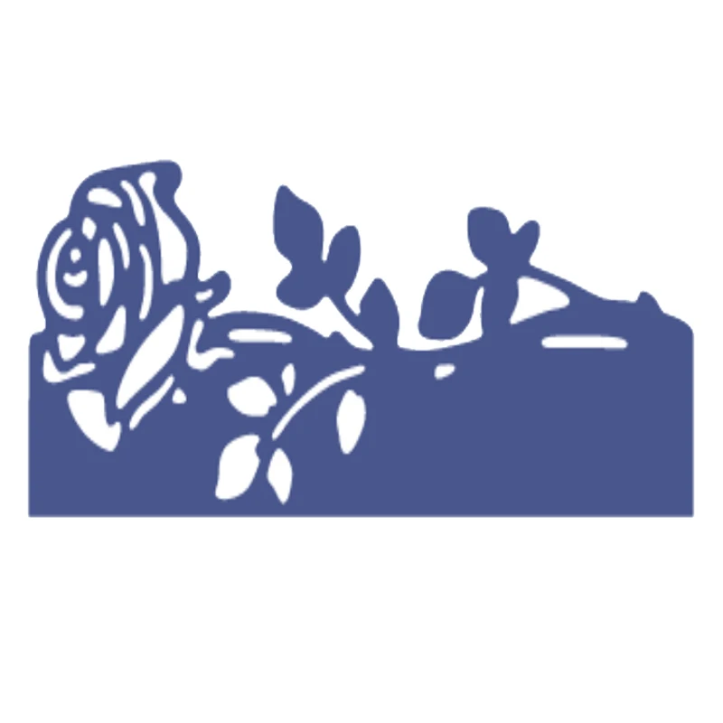 Розовые листья границы металлические Вырубные штампы трафареты высечки для DIY