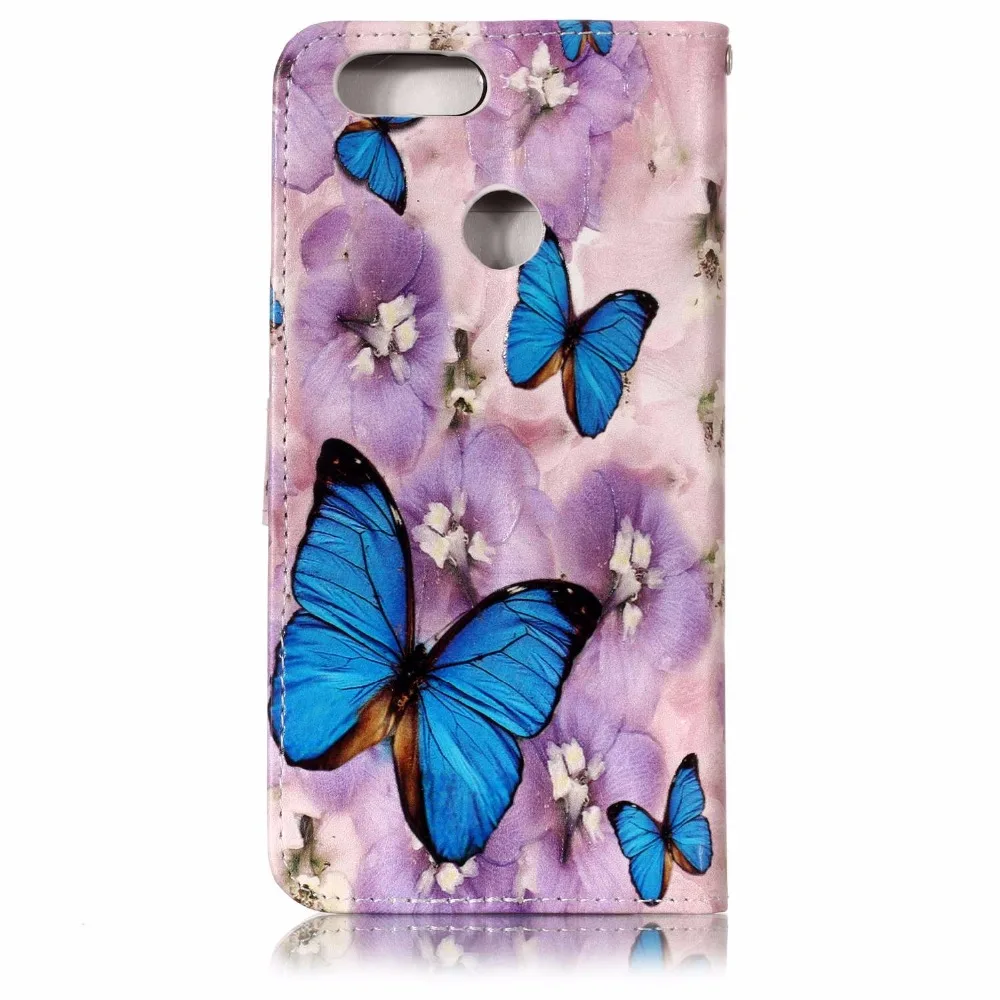 Чехол книжка из искусственной кожи с масляным воском + чехол кошелек для Huawei Y9