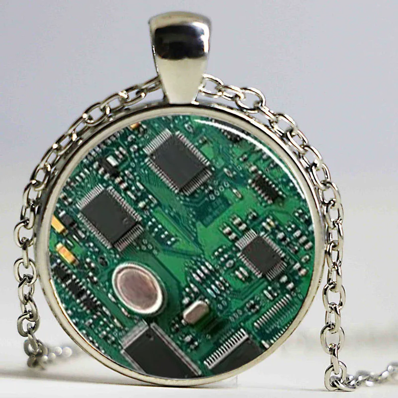 (1 шт./лот) стимпанк гик ювелирные изделия печатная плата ожерелья и подвески |