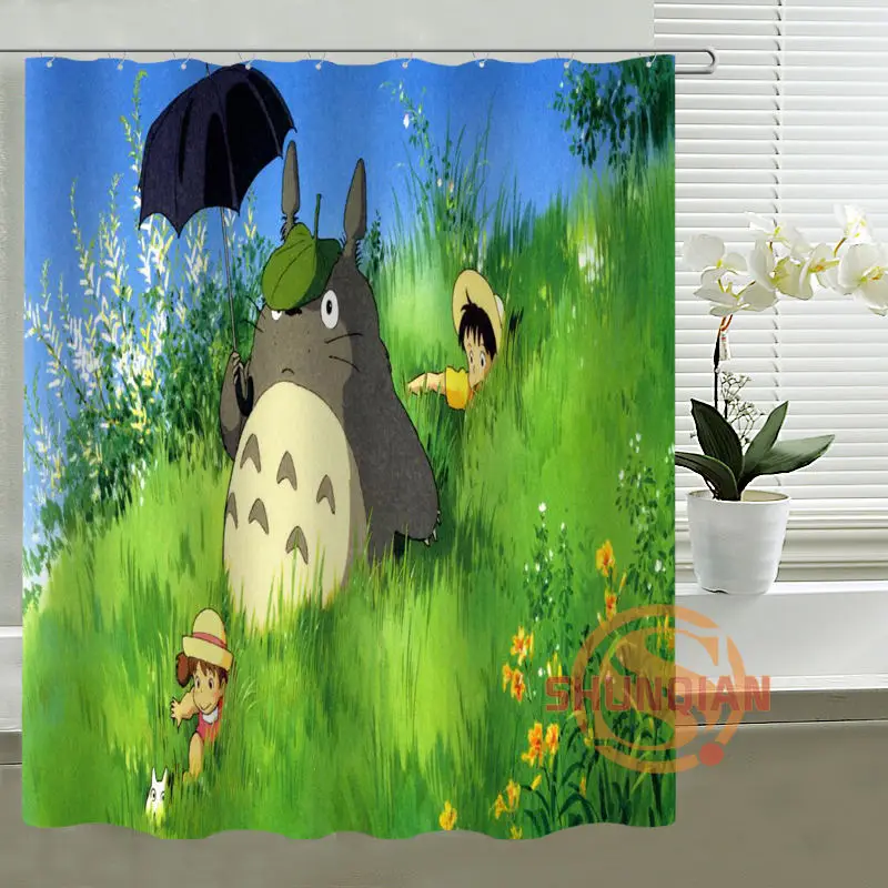 Пользовательская занавеска для душа my neighbor totoro ванной водонепроницаемая из