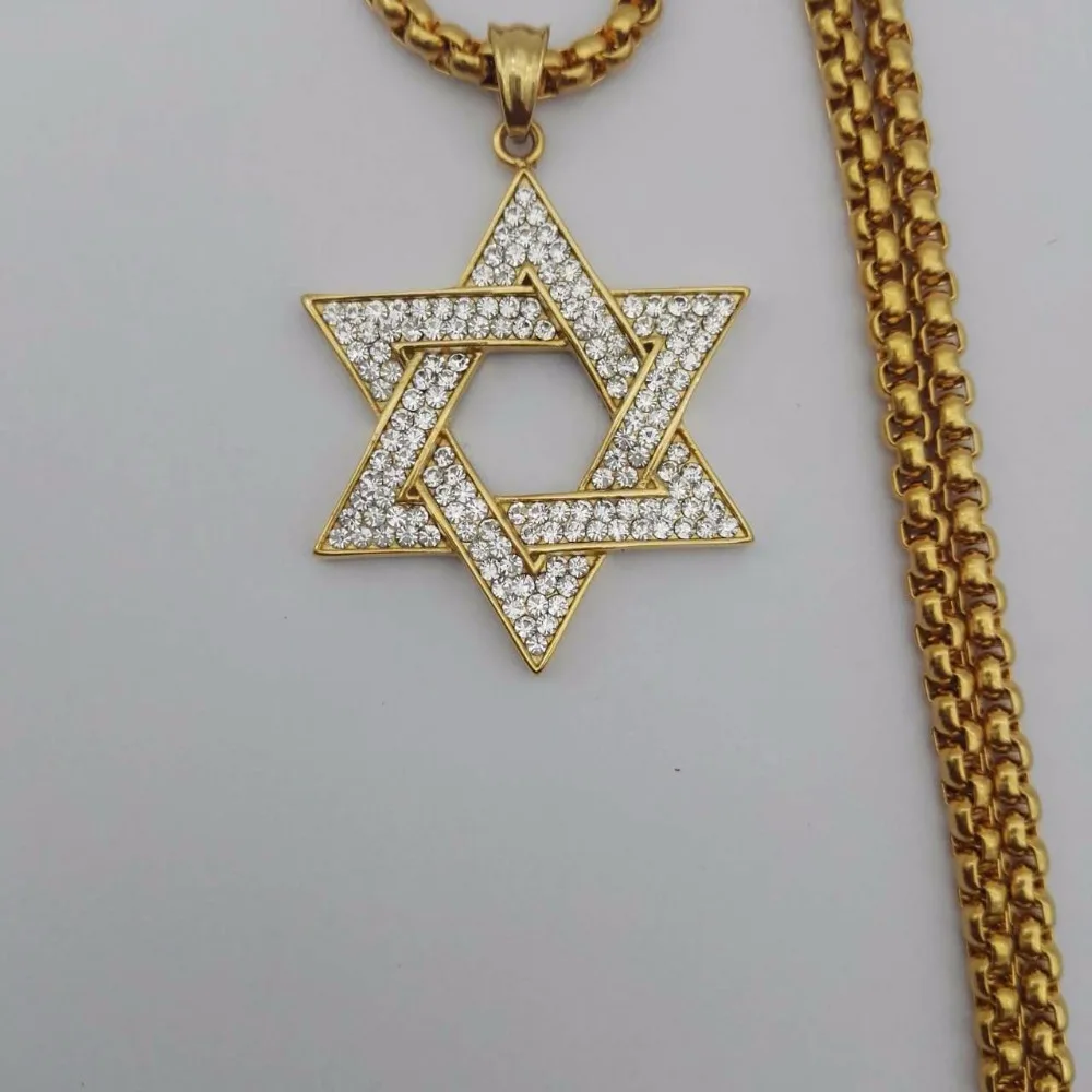 Еврейский кулон Звезда Давида ожерелье мужчины/женщины Летучая мышь мицвы