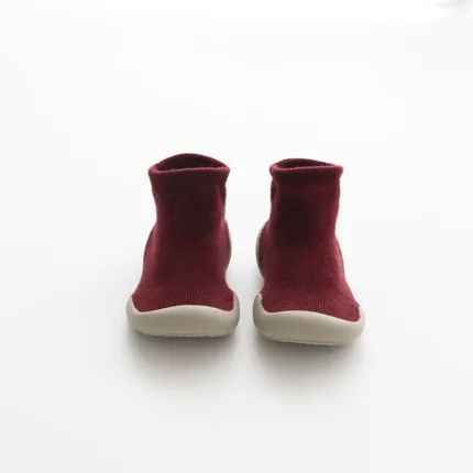 D KiDaDndy/Детская однотонная мягкая резиновая подошва; теплая хлопковая обувь для малышей; зимние носки-тапочки для девочек и мальчиков; обувь для детей 10-24 месяцев; SO500 - Цвет: D