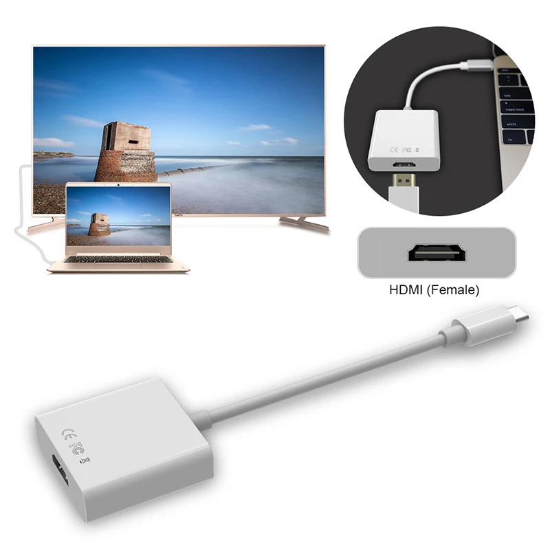 Кабель Переходник USB 3 1 стандарта штекер HDMI 2K * 4K с внутренним интерфейсом для