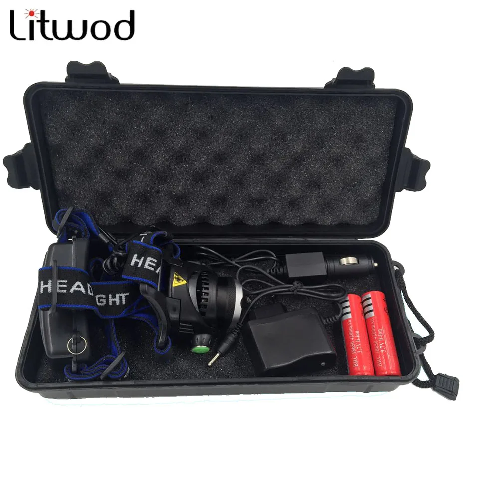 OPtion G Litwod 568D светодиодный налобный фонарь алюминиевый XM-L L2/T6 Zoom светодиодный налобный светильник головной вспышка светильник настраиваемый налобный фонарь 18650 батарея передний светильник - Испускаемый цвет: OPtion G