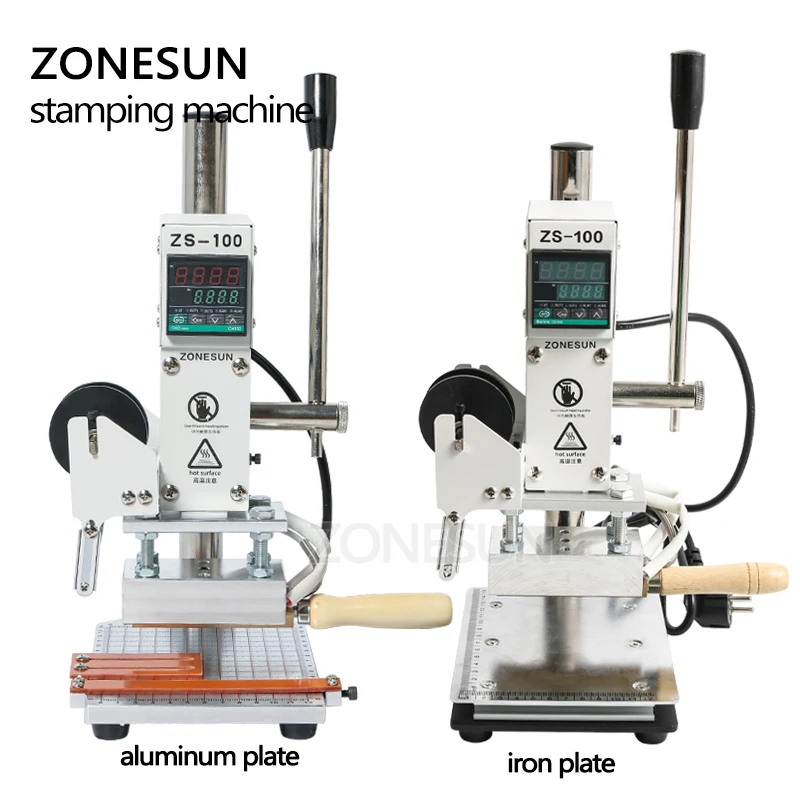 ZONESUN машина для тиснения горячей фольги ручная бронзовая машина для тиснения бумажника для кошелька ПВХ карты кожаная бумажная сумочка