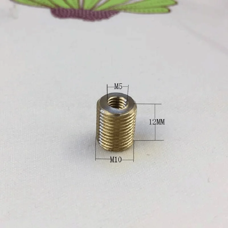 4 шт./лот M4/M5/M6/M8 к M10, M10 к M12 медные резьбовые полые трубки адаптер внутренний и внешний резьбовой переходник конвейера