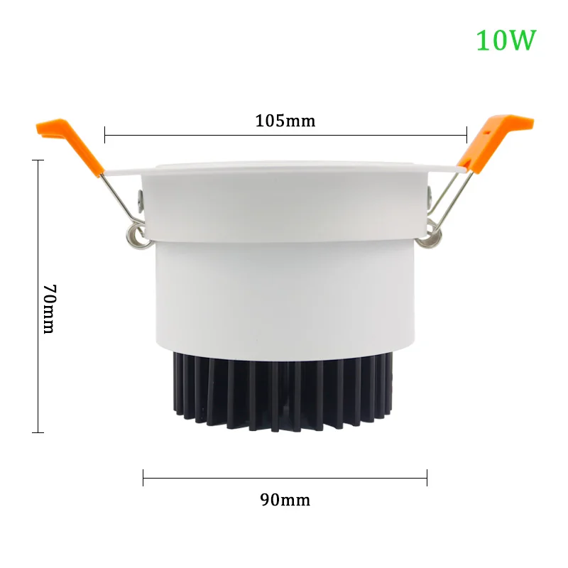 Super Bright Recessed LED Dimmable Downlight COB 5W 7W 10W 15W 20W 24W LED Spot light LED Decoration Ceiling Lamp AC85-265V - Испускаемый цвет: 10W