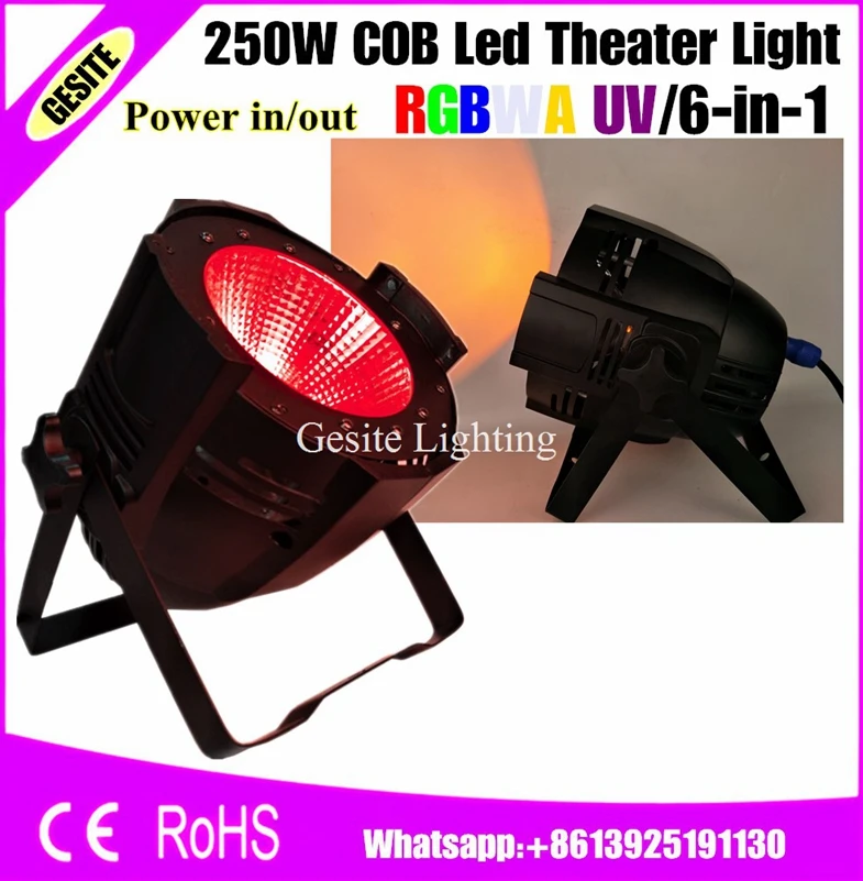 2 шт./лот дешевый RGBWA UV 6 в 1 250 Вт COB светодиод с дверью сарая|rgbwa uv 6in1|rgbwa uvcob led par |