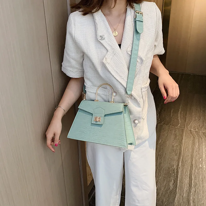 2019 женская маленькая квадратная сумка с узором из камня Модные Стильные Сумки