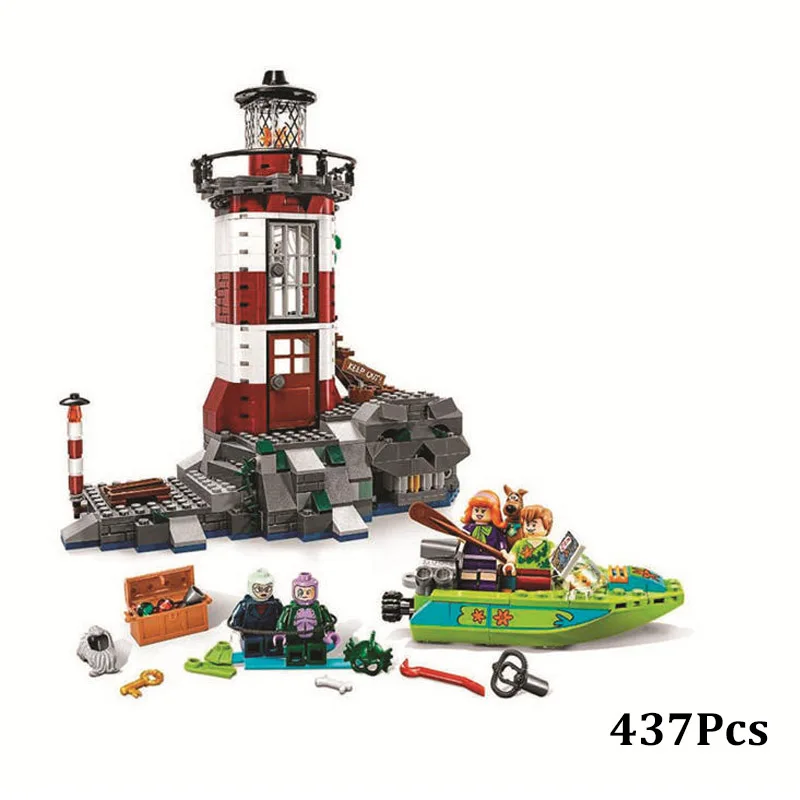 437Pcs nobox Новинка 10432 10431 Scooby Doo таинственный призрак дом строительные игрушки совместимы с MOC 75904 конструктор для детей Подарки - Цвет: 437Pcs nobox