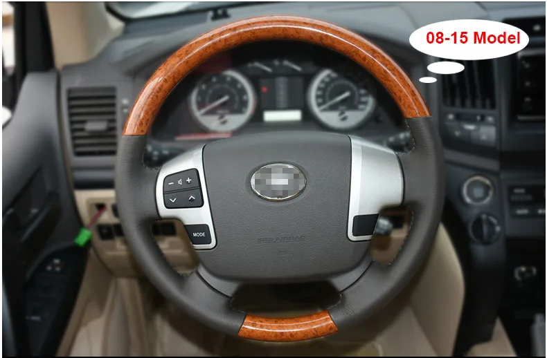 Luhuezu алюминиевый сплав Руль с деревянным для Toyota Land Cruiser 200 аксессуары 2008