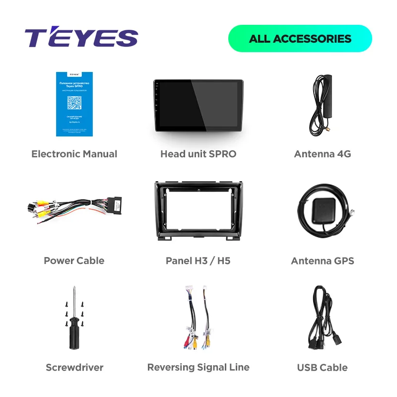 TEYES SPRO Штатная магнитола для Хавал H3 H5 GREAT WALL Haval H3 H5 2011 2013 Android 8.1, до 8-ЯДЕР, до 4+ 64ГБ 32EQ+ DSP 2DIN автомагнитола 2 DIN DVD GPS мультимедиа автомобиля головное устройство