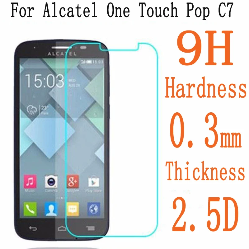 Закаленное стекло 2.5D для Alcatel One Touch Pop C7 Взрывозащищенная пленка 9H 7040D 7041D|screen