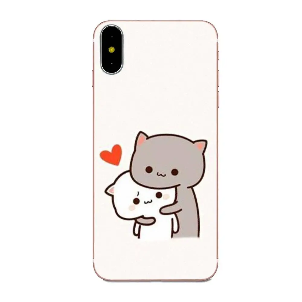 Милый резиновый чехол для мобильного телефона с кошками Apple iPhone 4 4S 5 5C 5S SE 6 6S 7 8 Plus X