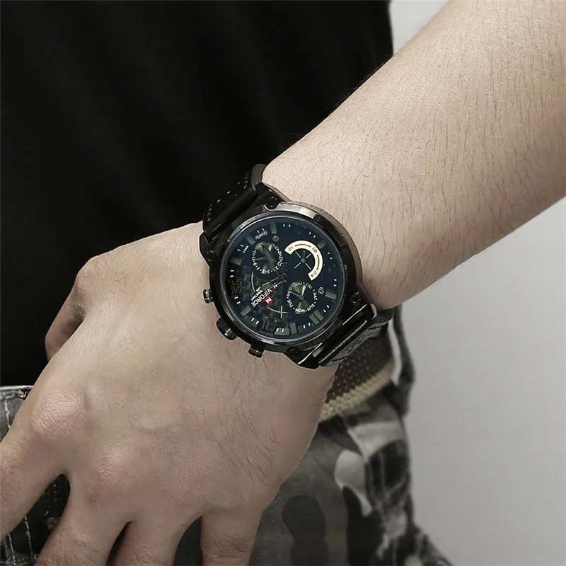 Топ люксовый бренд NAVIFORCE мужские часы модные повседневные кварцевые наручные часы с календарем водонепроницаемые часы мужские часы 9068