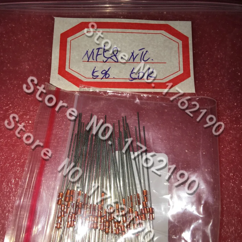 50 шт./лот термистор MF58 NTC стеклянный герметичный 5% 50k B значение: 3950|glass thermistor|thermistor