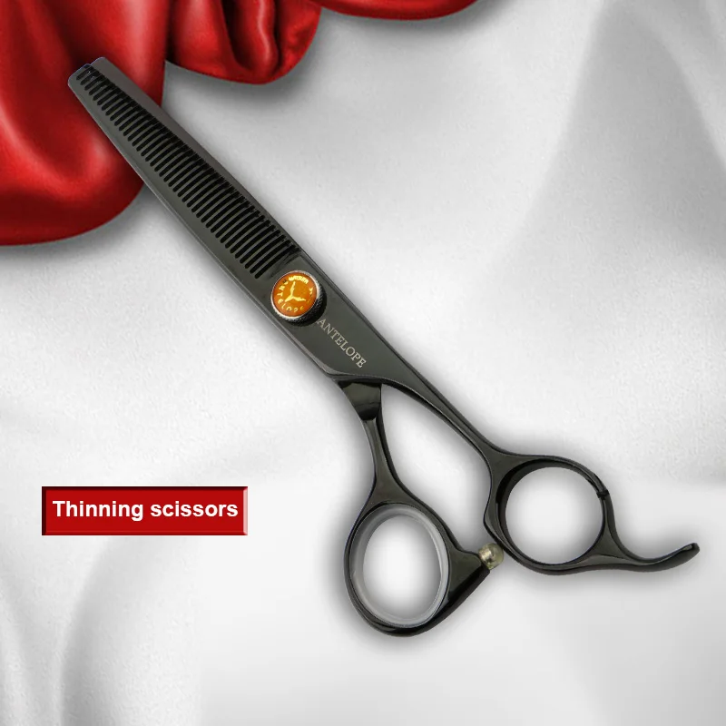 1 Thinning Scissors Antelope 6 дюймов резка и истончение ножницы салон парикмахерский набор из нержавеющей стали Япония 440C обычный V Форма 40 зубов - Цвет: 1 Thinning Scissors