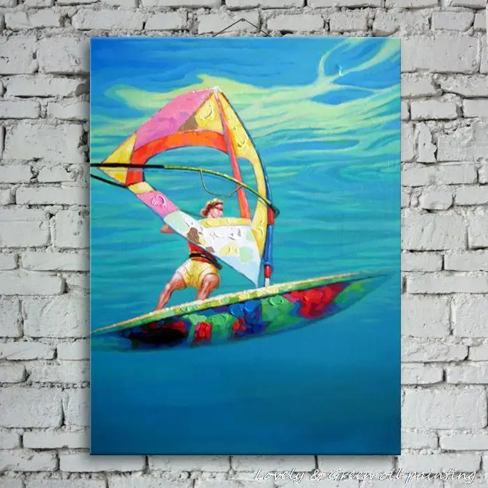 Arthyx Ручная роспись Современная картина маслом яхты на холсте современное