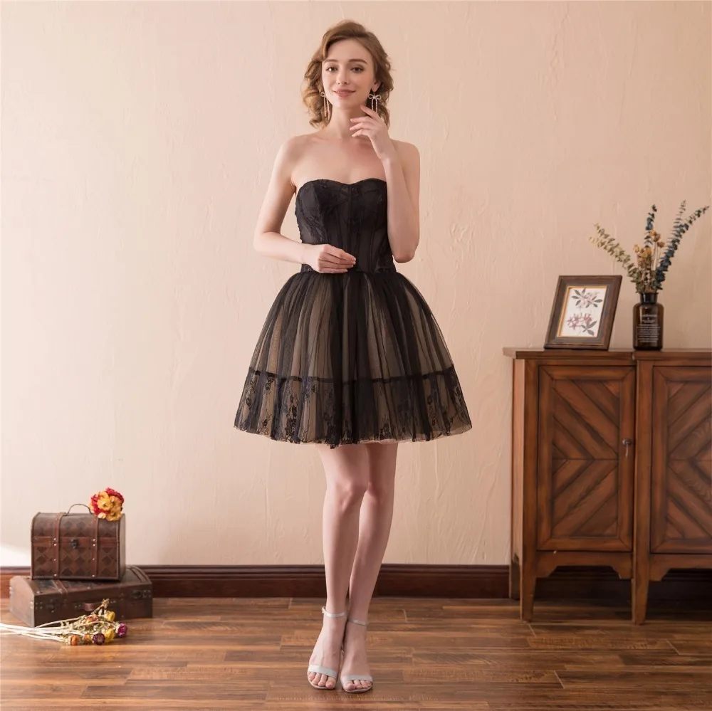 2018 новый элегантный Для женщин коктейльное платье черного цвета без рукавов по