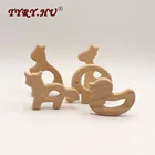 TYRY.HU натуральные бусины из бука в форме животных, 10 шт., безопасная и безопасная детская игрушка для прорезывания зубов, товары для ухода за детьми своими руками