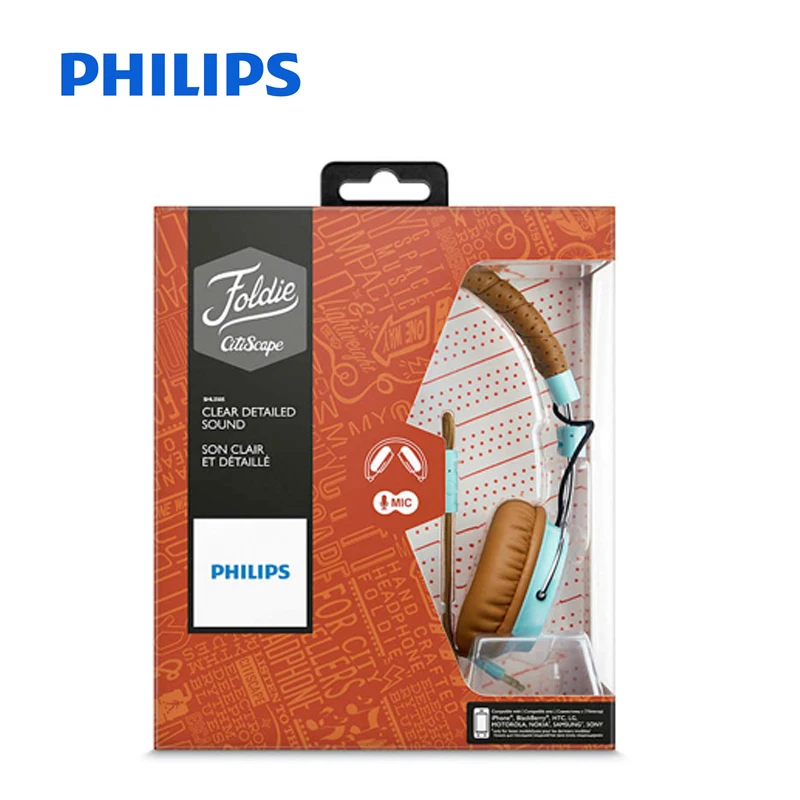 Philips наушники SHL5505 3 5 мм l образный разъем типа компьютерная игра провода