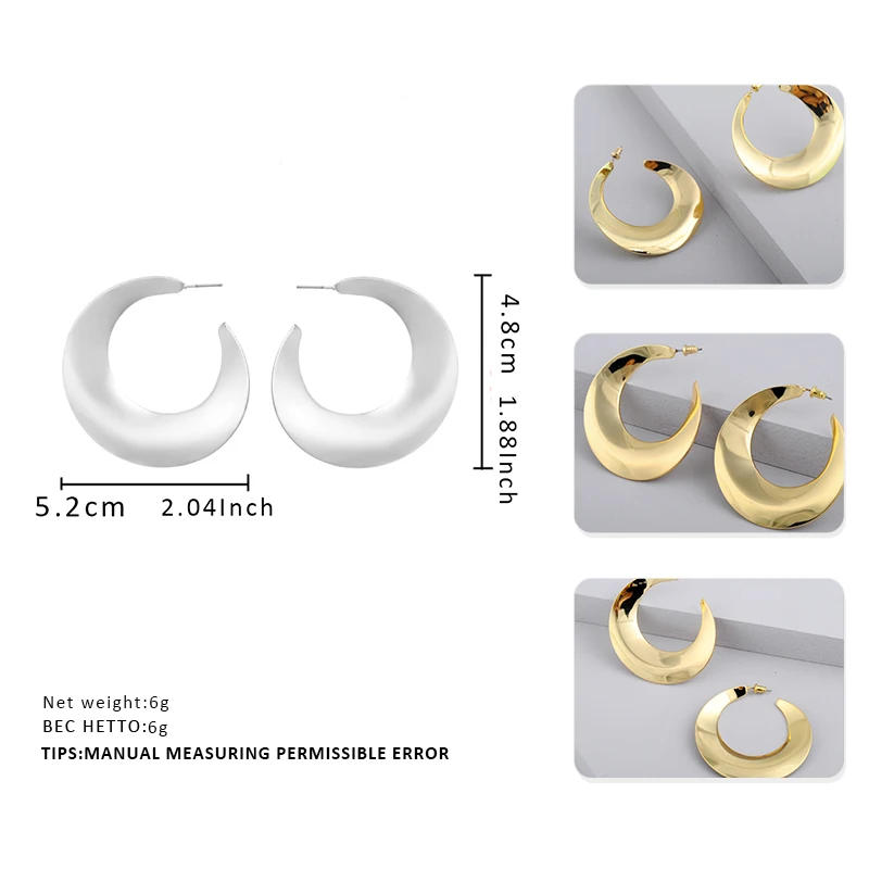 Women's Hoop Earrings Zinc Alloy Metal Classic Silver Small Round Gold Wedding Party Earring | Украшения и аксессуары