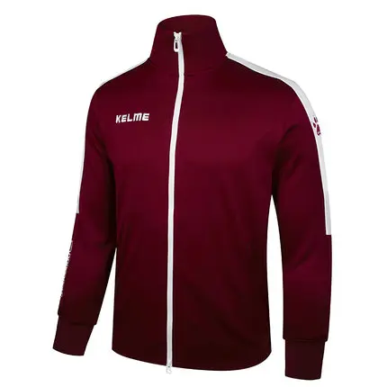 Red KELME Спорт бег Футбол Баскетбол с капюшоном мужской пиджак теплый ветрозащитный тренажерный зал Фитнес куртка 3881330 - Цвет: Red