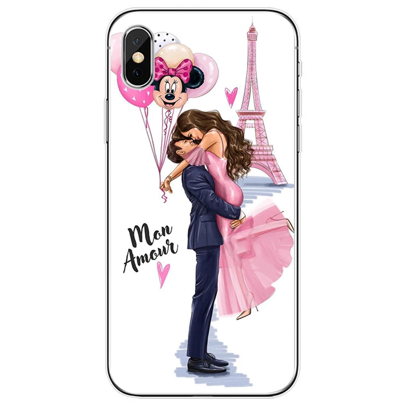 Для iPhone X XS XR MAX для 5 5C 5S SE 6 6S 7 8 plus Модный Стильный чехол девушки из Парижа Мягкий