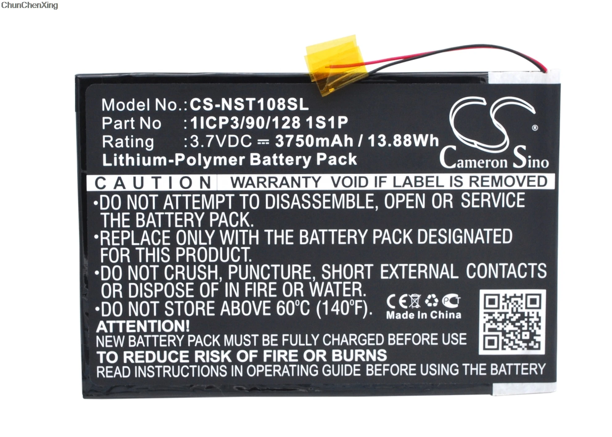 Аккумулятор Cameron Sino 3750mAh 1ICP3/90/128 1S1P для Nuvision 10 1 &quot TM1088C|Аккумуляторы мобильных