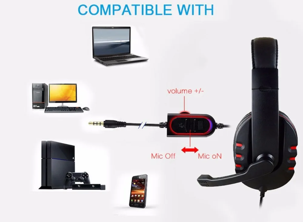 Наушники с микрофоном Hi-Fi игровая гарнитура компьютерные портативные наушники