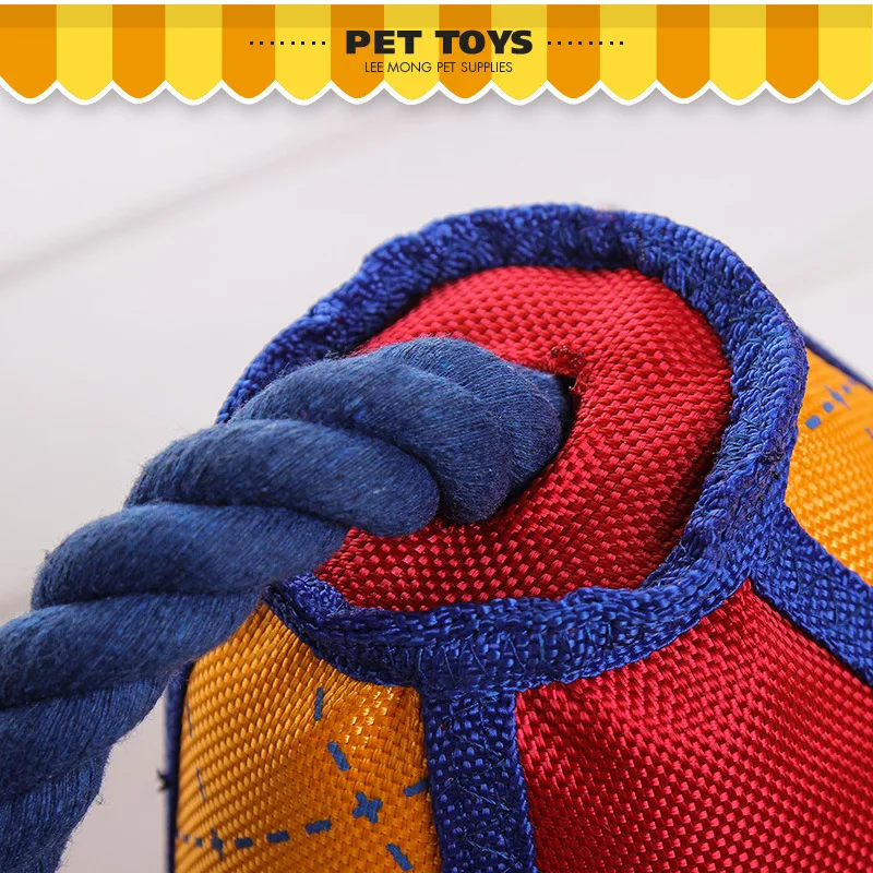 1Pcs Pet Dogs Chew Toys Oxford Knot Ball Durable Braided Bone Rope Teeth Cleaning Playing For Puppy Dog Accesories | Дом и сад