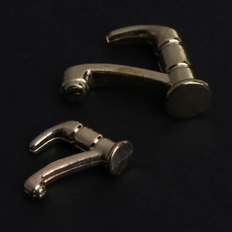 

2PCS 1:12 Miniature Metal Water Tap Bathroom Accessories Faucet Dollhouse