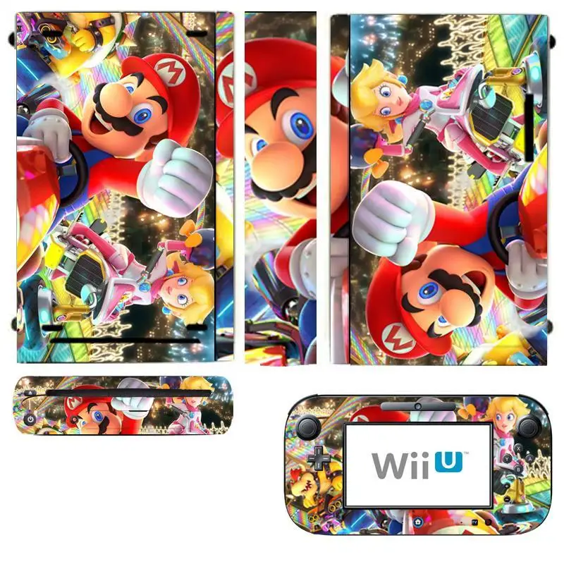 MARI0 Cart виниловая кожа Наклейка протектор для nintendo wii U и контроллер скины наклейки s