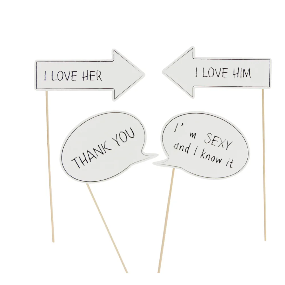 Набор из 12 Свадебная фотокабина реквизит комплект классной доски речи пузыри