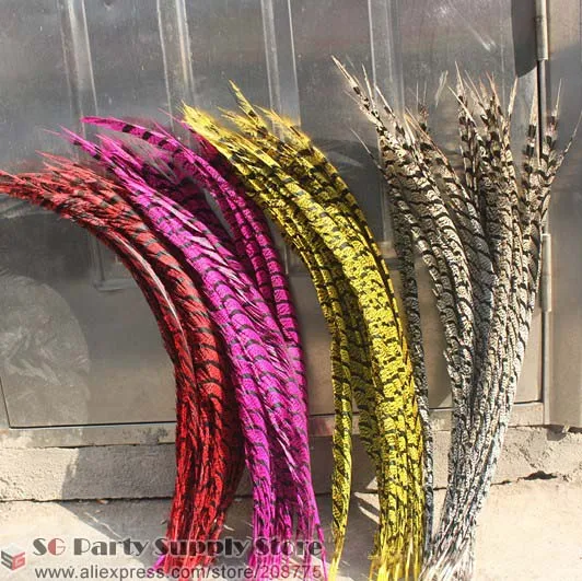 Горячая распродажа! Натуральные фазаньи Большие Перья 90 100 см 35 39 дюймов