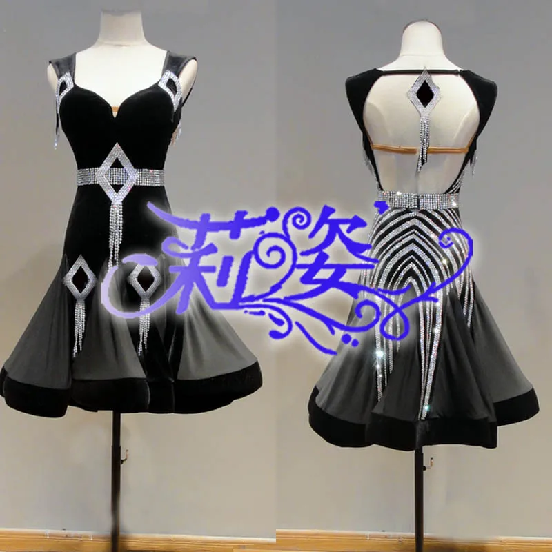 

Ladies Party Ballroom Latin Tango Modern Samba Salsa Dance Dress Fringes Skirt