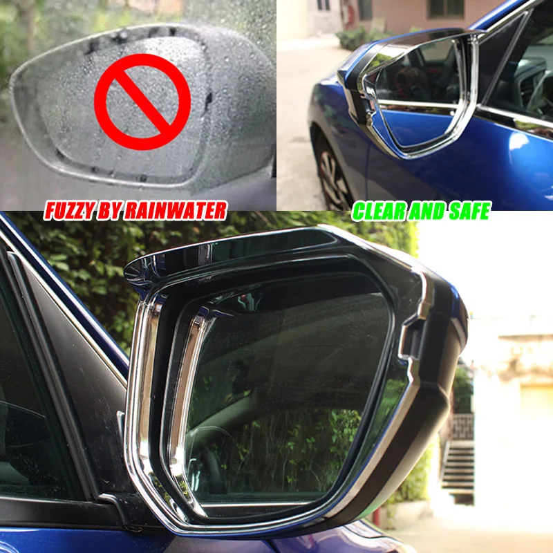 Для Honda Civic Седан купе, хэтчбек хромированное зеркало заднего вида Боковая дверь дождевик козырек Накладка для автомобиля Стайлинг