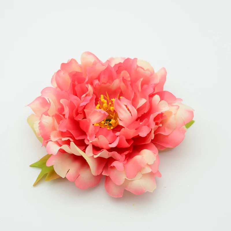 rose red 2 шт. Шелковый пластиковый цветок пиона для домашнего декора свадебные аксессуары зазор искусственная тычинка колпачок подарок Сделай Сам венок искусственный цветок - Цвет: rose red