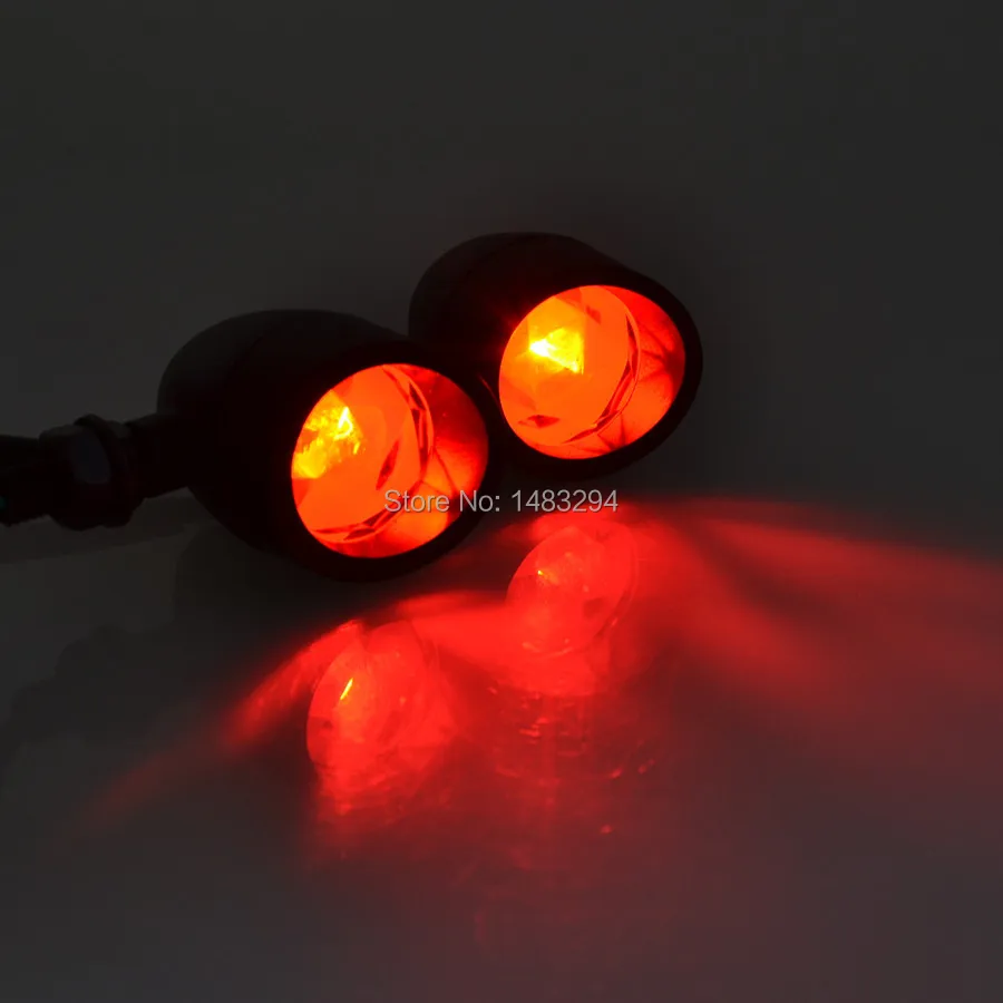 Задний стоп-сигнал с черным цилиндрическим задним индикатором подходит для Harley