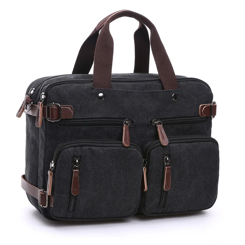 Vintage Canvas Men Handbags Briefcase Bolso Hombre Casual Male Messenger Bag Laptop Bags Travel Crossbody Shoulder Bag Totes