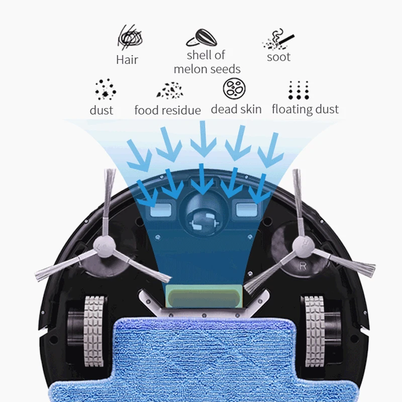 MOLISU V8S Pro робот-пылесос для сухой и влажной уборки, автоматическая очистка пыли, стерилизация, смарт-планируемый wifi приложение, пульт дистанционного управления