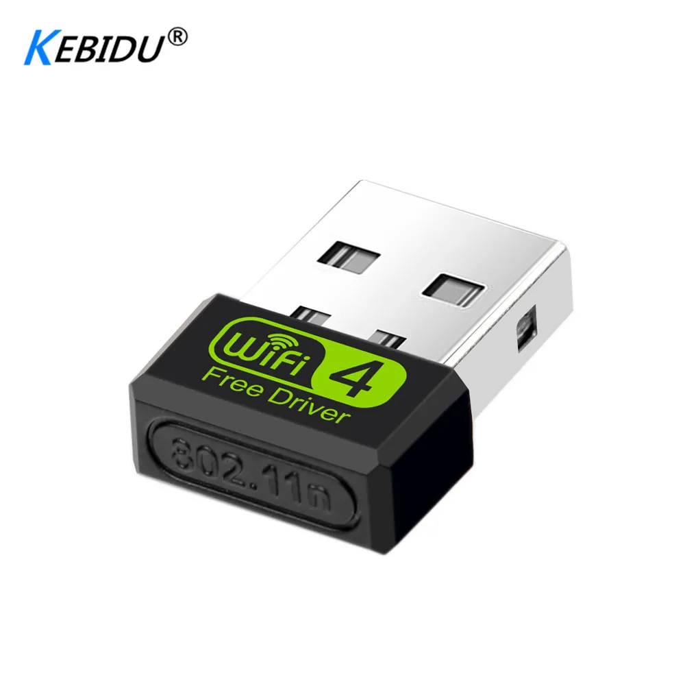 Kebidu Бесплатный драйвер Wifi приемник USB Сетевая карта адаптер 150 Мбит/с 2 дБ WiFi для